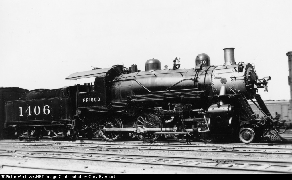 SLSF 4-6-0 #1406 - St Louis-San Francisco (Frisco)